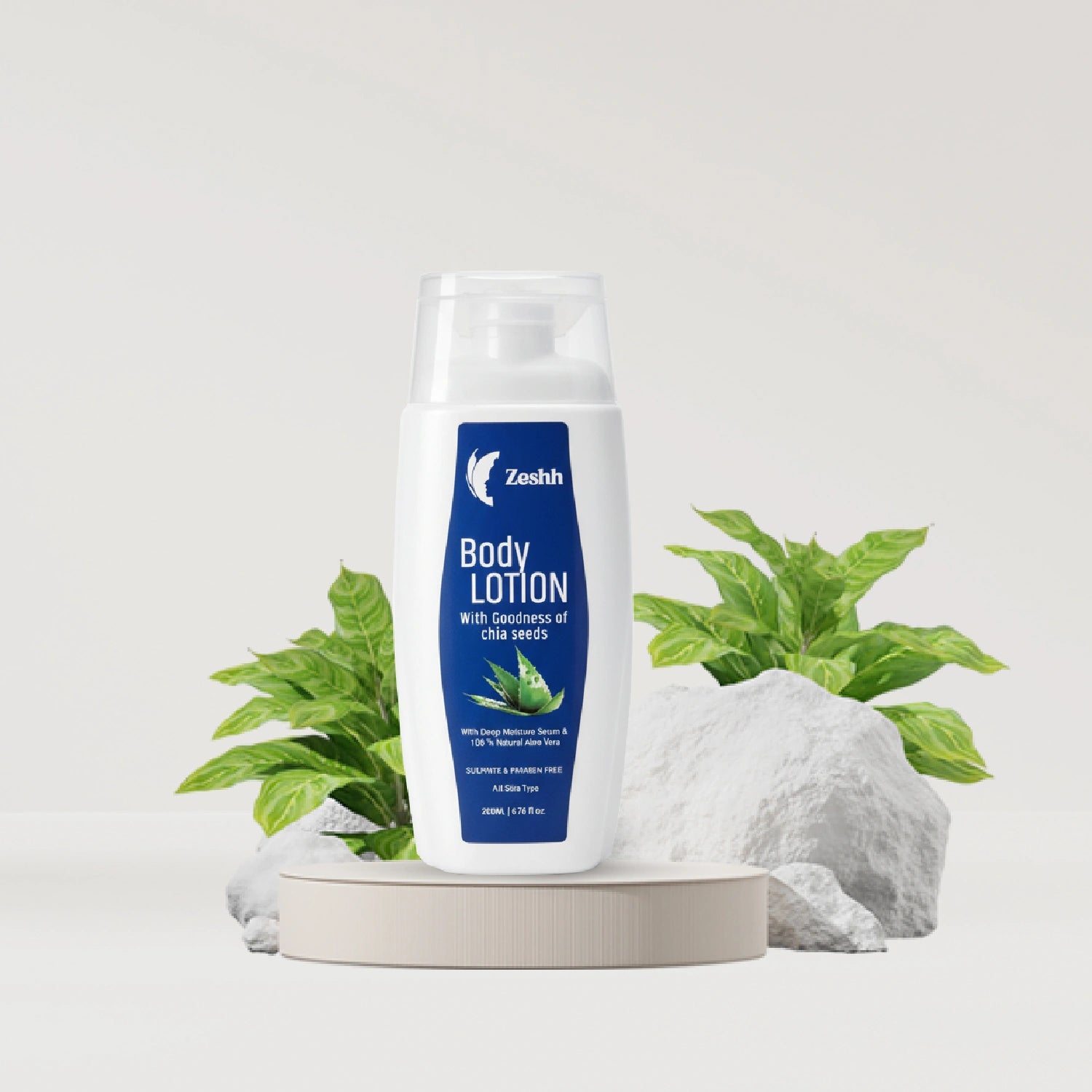 Zeshh Body Lotion with Natural Aloe Vera & Chia Seed Extract
