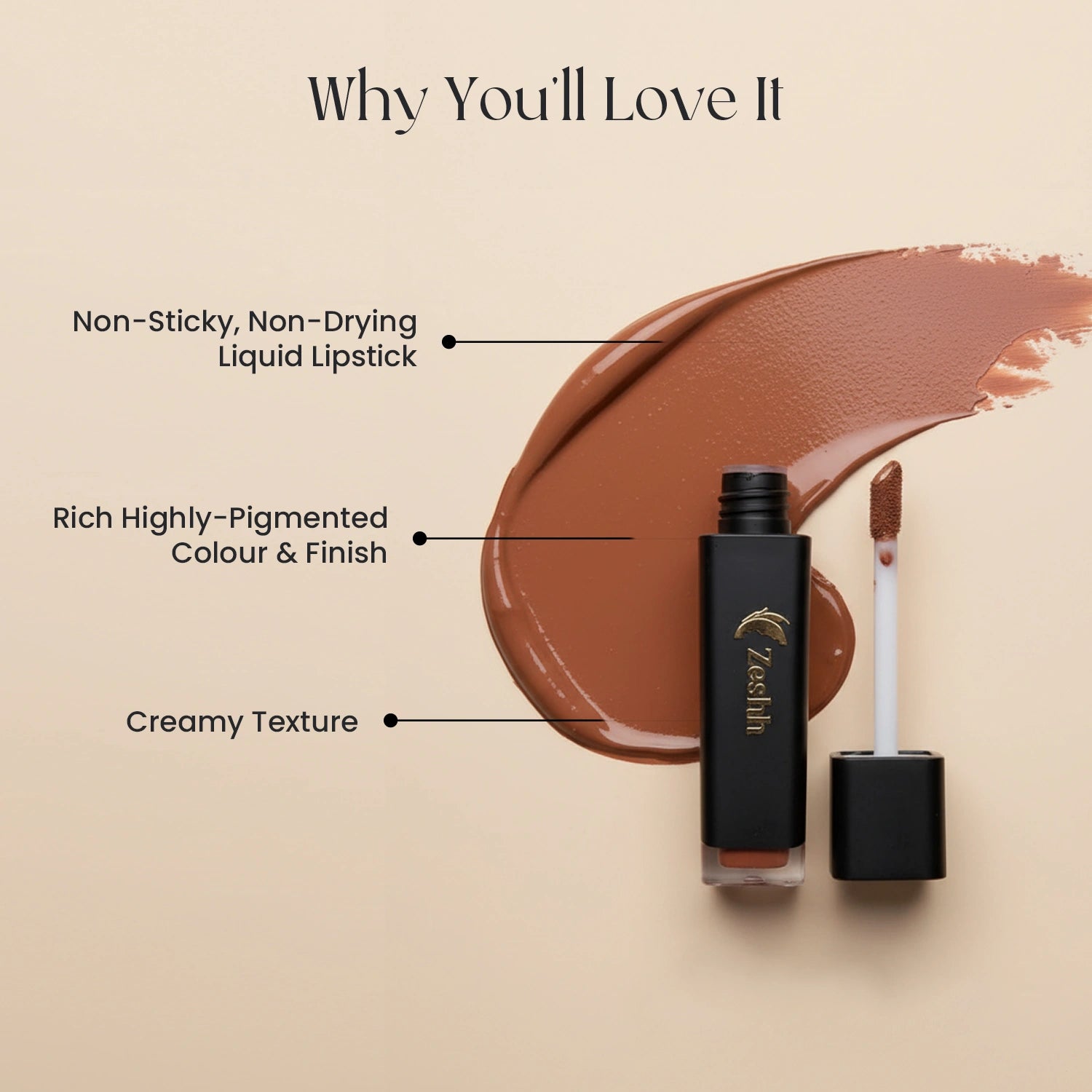 Zeshh Brown Liquid Lipstick