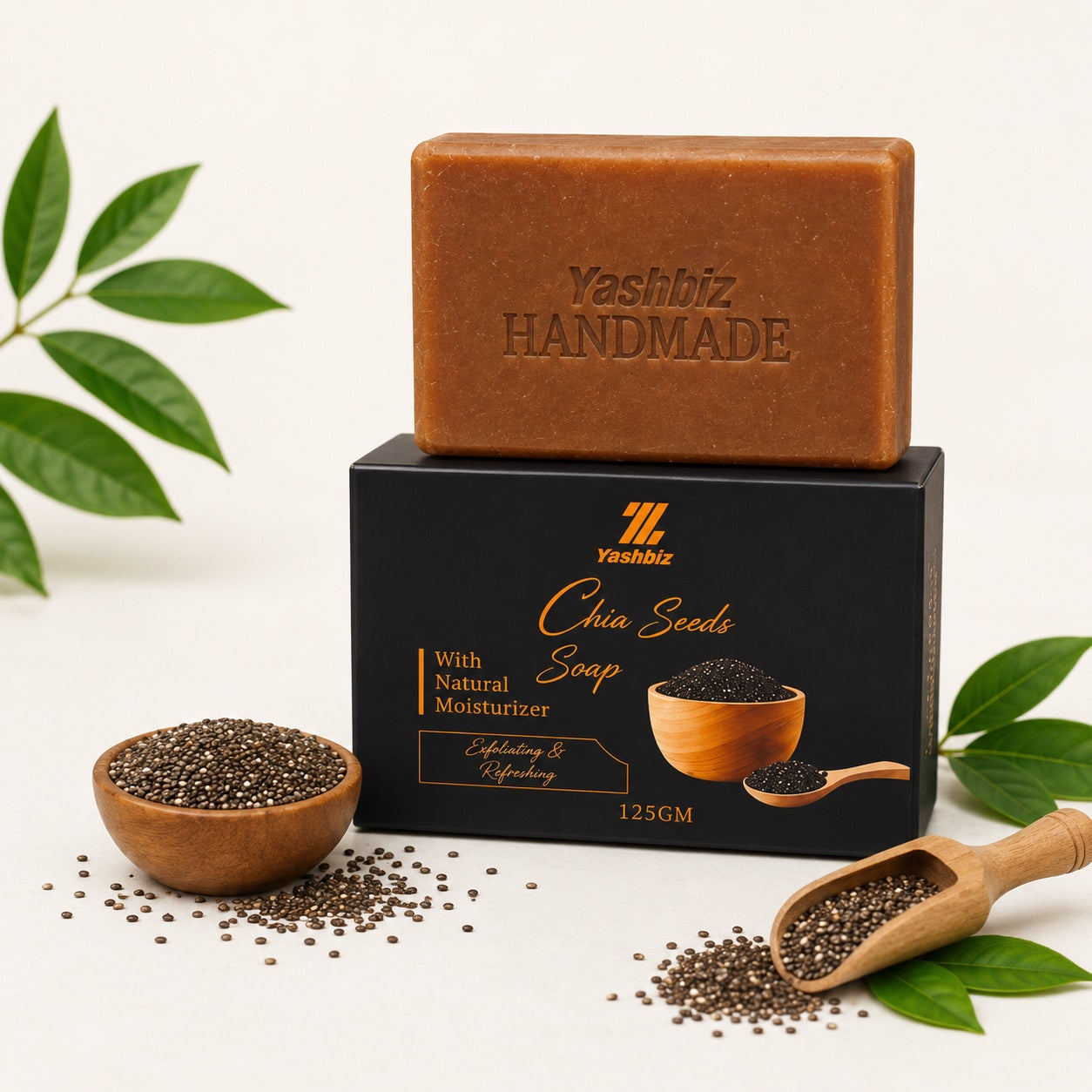 Chia Seed Handmade soap 125gm