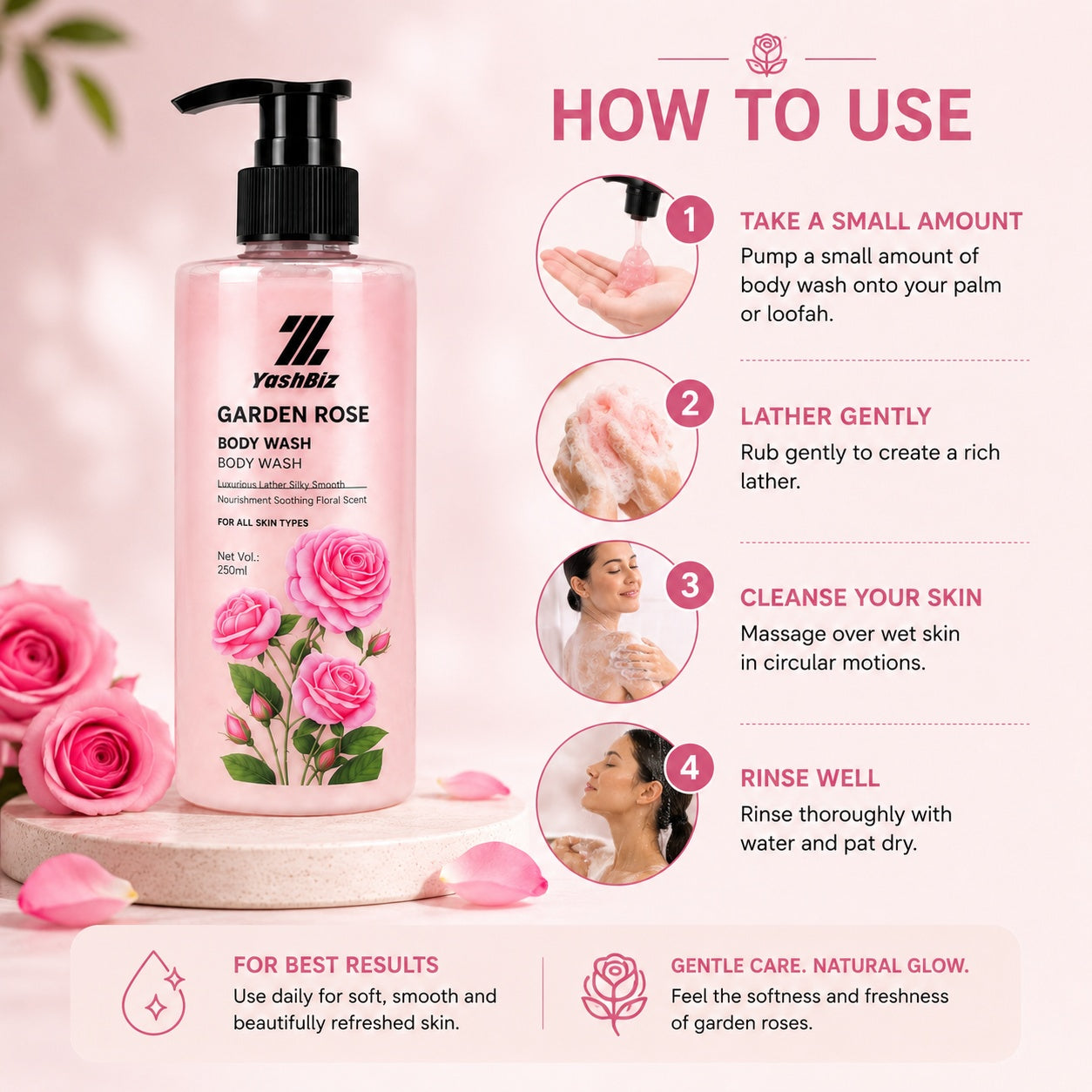 Yashbiz Garden Rose Body Wash