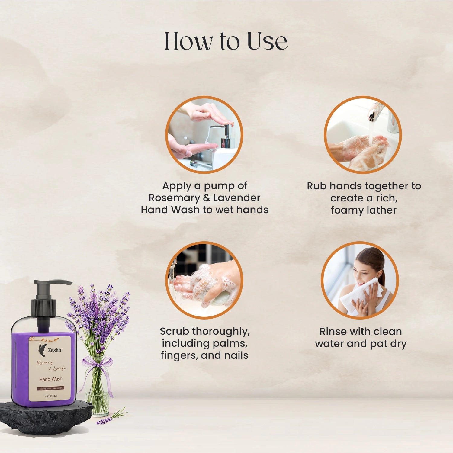 Zeshh Rosemary & Lavender Hand Wash