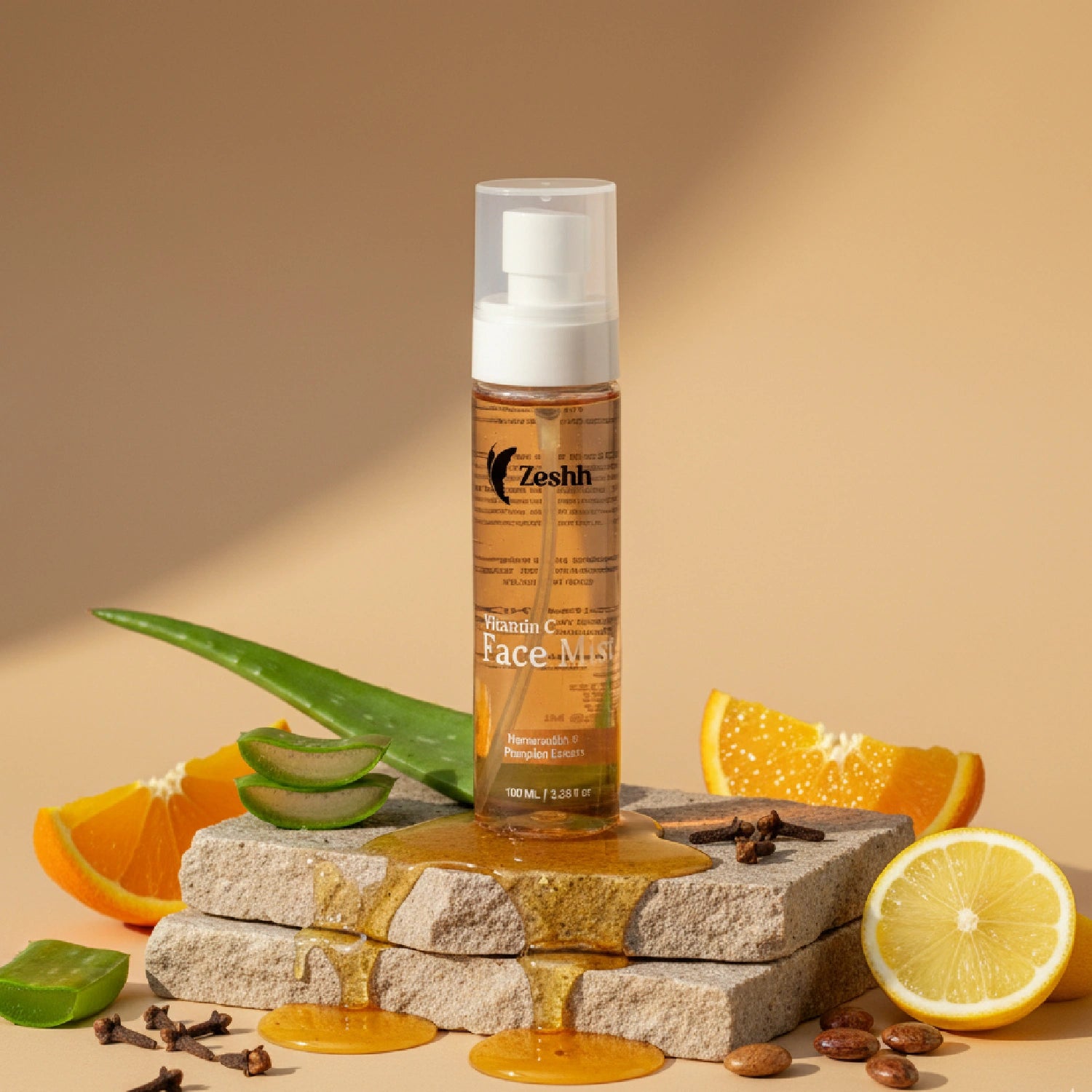 Zeshh Vitamin C Face Mist – Brightening, Hydrating & Glow-Boosting Facial Mist for Radiant Skin