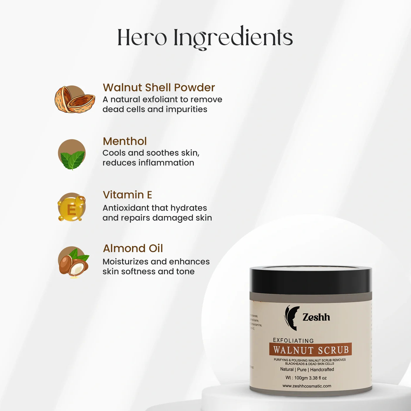 Zeshh Exfoliating Walnut Scrub (100gm)