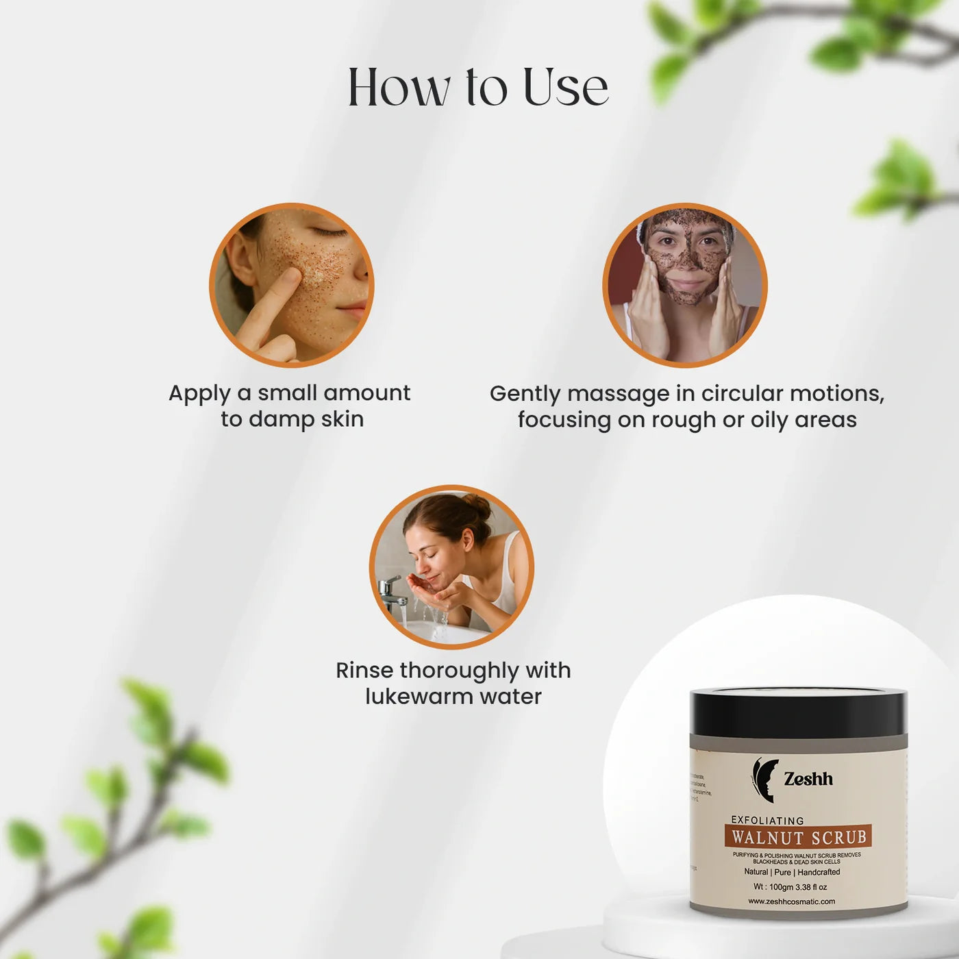 Zeshh Exfoliating Walnut Scrub (100gm)