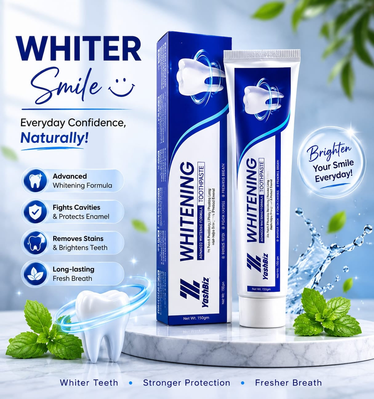 Yashbiz Whitening Toothpaste (150gm)